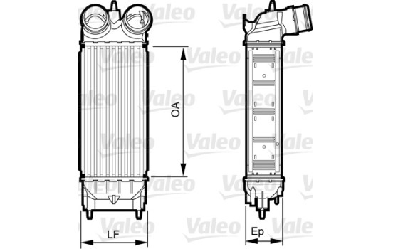 Intercooler, échangeur 818227 Valeo