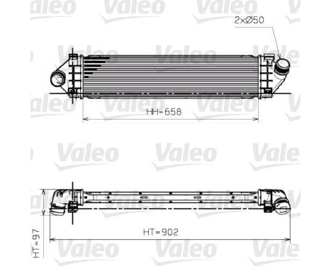 Intercooler, échangeur 818246 Valeo