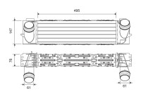 Intercooler, échangeur 818252 Valeo