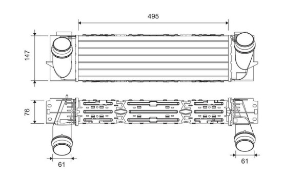 Intercooler, échangeur 818252 Valeo