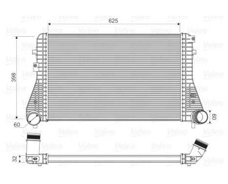 Intercooler, échangeur 818339 Valeo