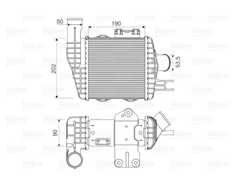 Intercooler, échangeur 818349 Valeo