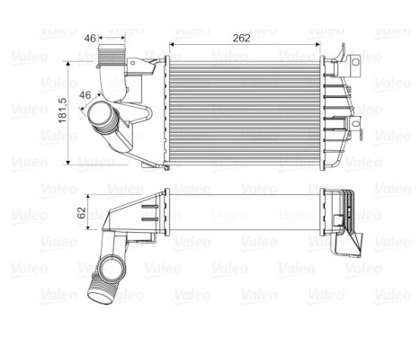 Intercooler, échangeur 818556 Valeo