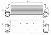Intercooler, échangeur 818562 Valeo