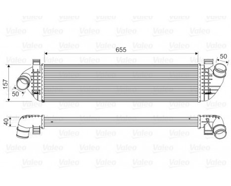 Intercooler, échangeur 818571 Valeo