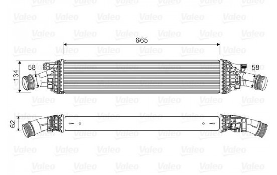 Intercooler, échangeur 818601 Valeo