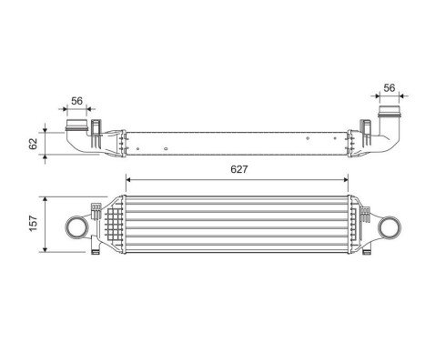 Intercooler, échangeur 818624 Valeo