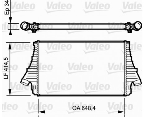 Intercooler, échangeur 818722 Valeo