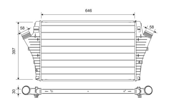 Intercooler, échangeur 818722 Valeo, Image 2