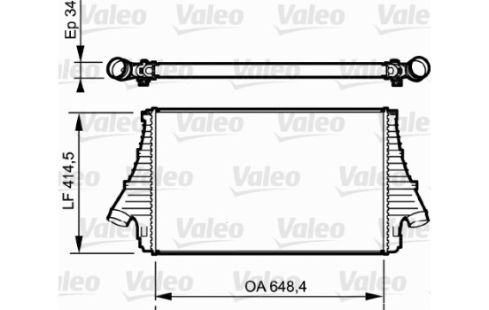 Intercooler, échangeur 818818 Valeo