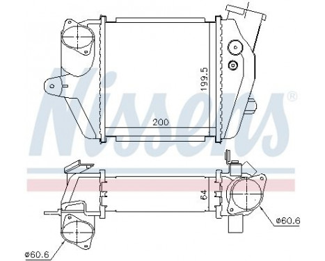 Intercooler, échangeur 96032 Nissens, Image 2