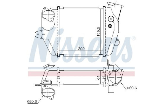 Intercooler, échangeur 96032 Nissens, Image 2