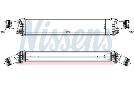 Intercooler, échangeur 96111 Nissens, Image 2