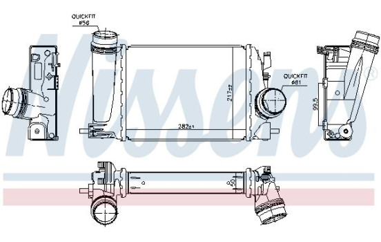 Intercooler, échangeur 961118 Nissens, Image 2