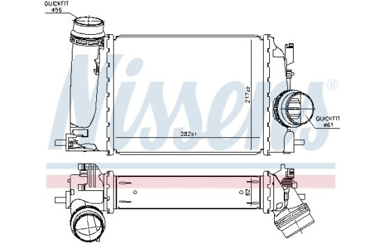 Intercooler, échangeur 961120 Nissens, Image 2