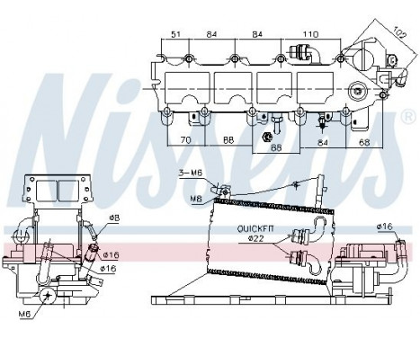 Intercooler, échangeur 96116 Nissens, Image 8