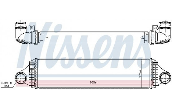 Intercooler, échangeur 961188 Nissens, Image 2