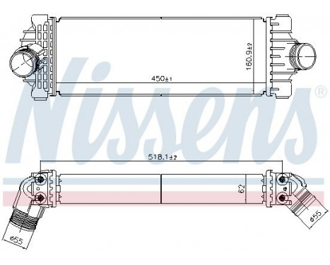 Intercooler, échangeur 961230 Nissens, Image 5