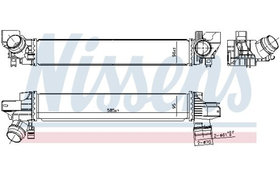Intercooler, échangeur 961233 Nissens, Image 2