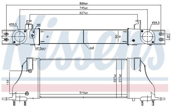Intercooler, échangeur 961251 Nissens, Image 2