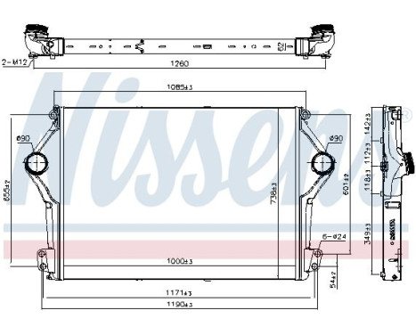 Intercooler, échangeur 961262 Nissens