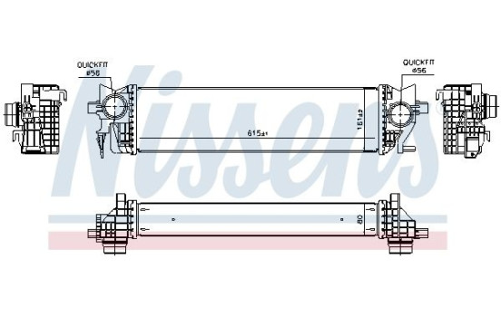 Intercooler, échangeur 96133 Nissens, Image 2