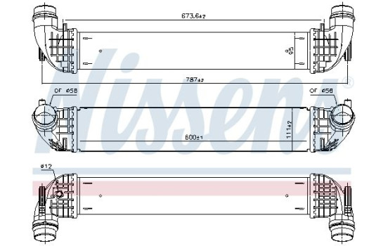 Intercooler, échangeur 96140 Nissens, Image 2