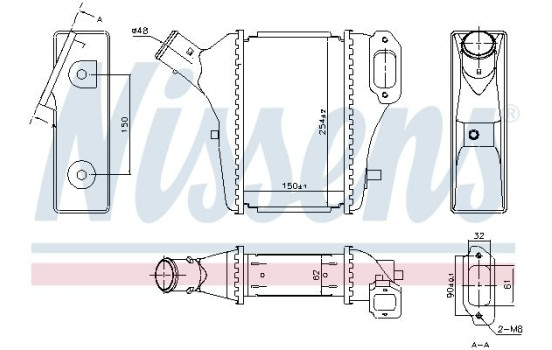 Intercooler, échangeur 961421 Nissens, Image 2