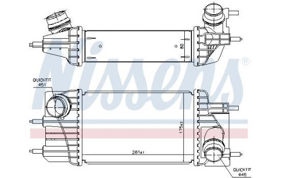 Intercooler, échangeur 961433 Nissens, Image 2