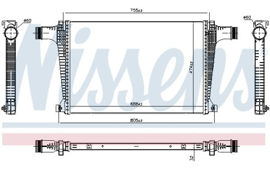 Intercooler, échangeur 961470 Nissens, Image 3
