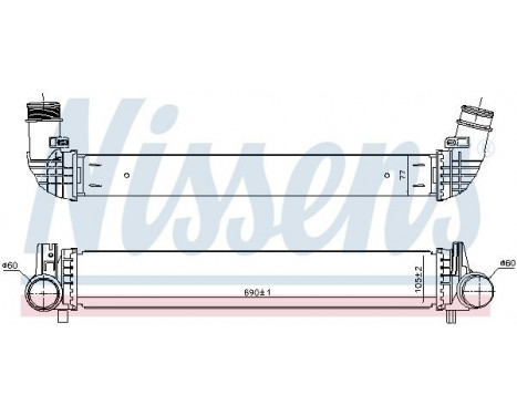 Intercooler, échangeur 961481 Nissens, Image 2