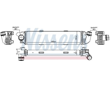 Intercooler, échangeur 96149 Nissens, Image 2