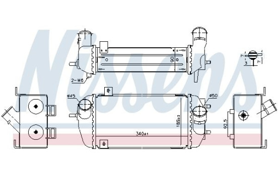 Intercooler, échangeur 961492 Nissens