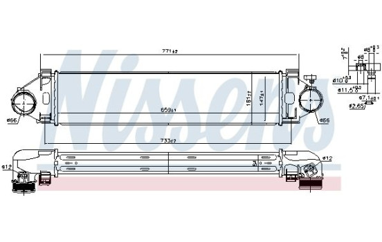 Intercooler, échangeur 961501 Nissens, Image 2