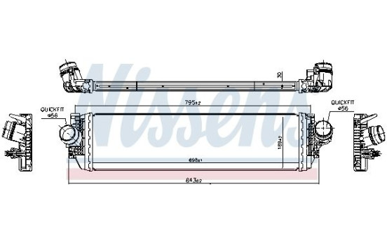 Intercooler, échangeur 961504 Nissens, Image 2
