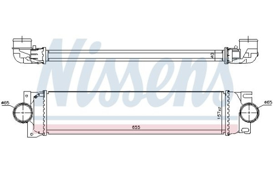 Intercooler, échangeur 961505 Nissens, Image 2