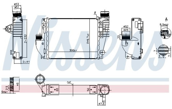 Intercooler, échangeur 961523 Nissens, Image 2