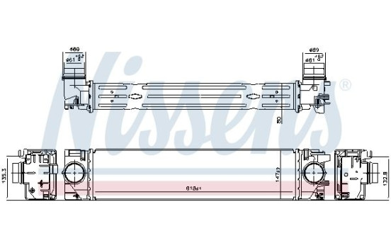 Intercooler, échangeur 961540 Nissens, Image 2