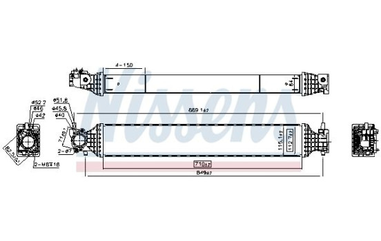 Intercooler, échangeur 961542 Nissens, Image 2