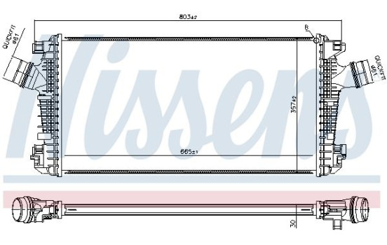 Intercooler, échangeur 961543 Nissens, Image 5