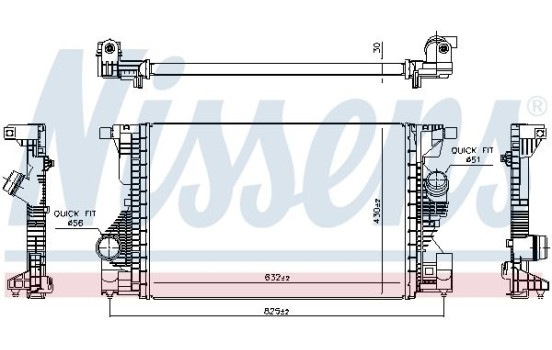 Intercooler, échangeur 961559 Nissens, Image 5