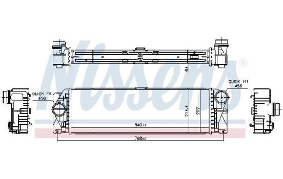 Intercooler, échangeur 961597 Nissens, Image 2