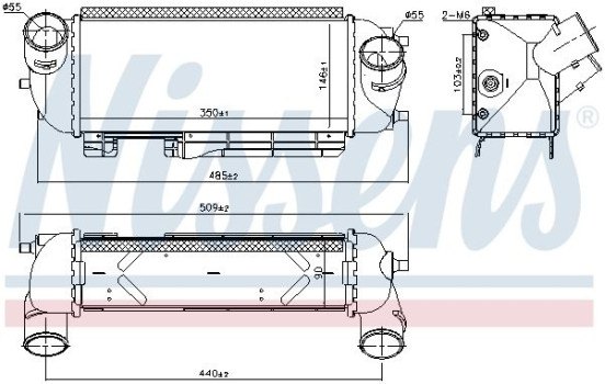 Intercooler, échangeur 96192 Nissens, Image 2