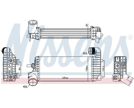 Intercooler, échangeur 96221 Nissens