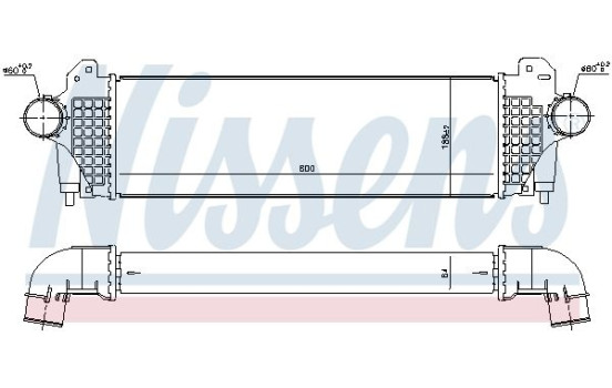 Intercooler, échangeur 96245 Nissens, Image 2