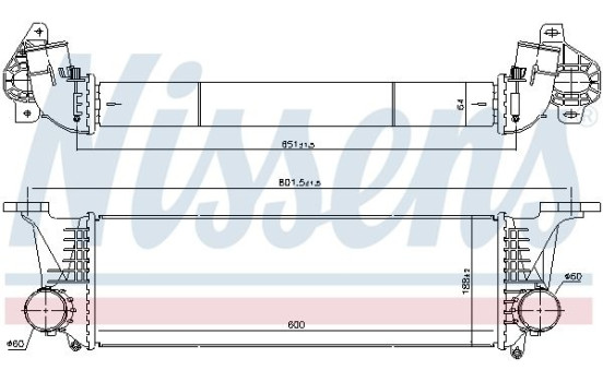 Intercooler, échangeur 96246 Nissens, Image 2
