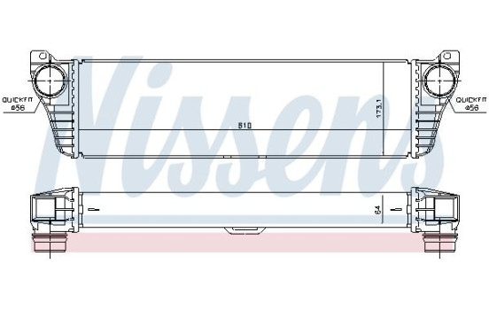 Intercooler, échangeur 96261 Nissens, Image 2