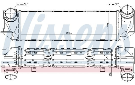 Intercooler, échangeur 96321 Nissens, Image 2