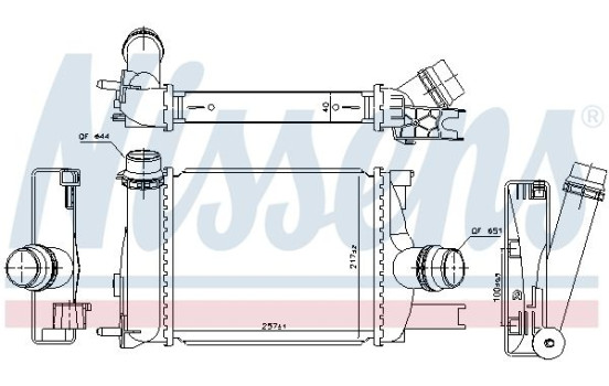 Intercooler, échangeur 96328 Nissens, Image 2
