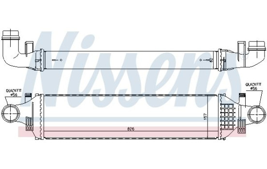 Intercooler, échangeur 96335 Nissens, Image 2